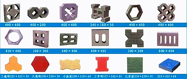 大型免燒磚機(jī)可生產(chǎn)磚型